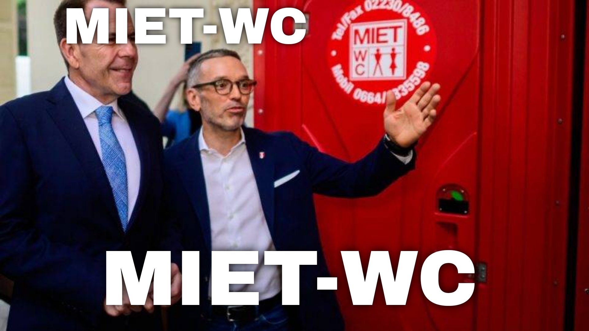 Kickl vor Miet-WC